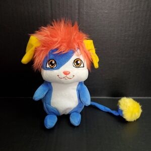 Mini Blue Popples Izzy Plush 7" Spinmaster 2015 Transforms Into A Ball Kawaii